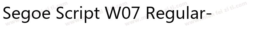 Segoe Script W07 Regular字体转换